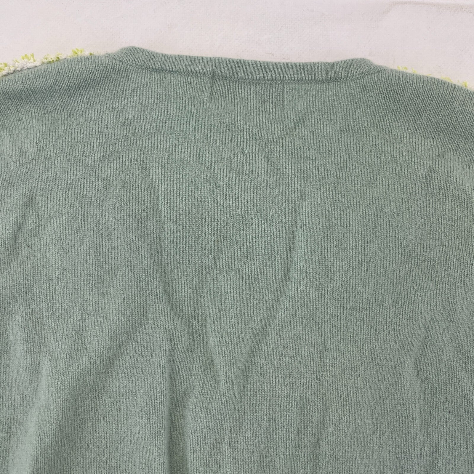 Vintage Lyle & Scott 100% Cashmere Sweater Jumper in Green UK Women's size Small