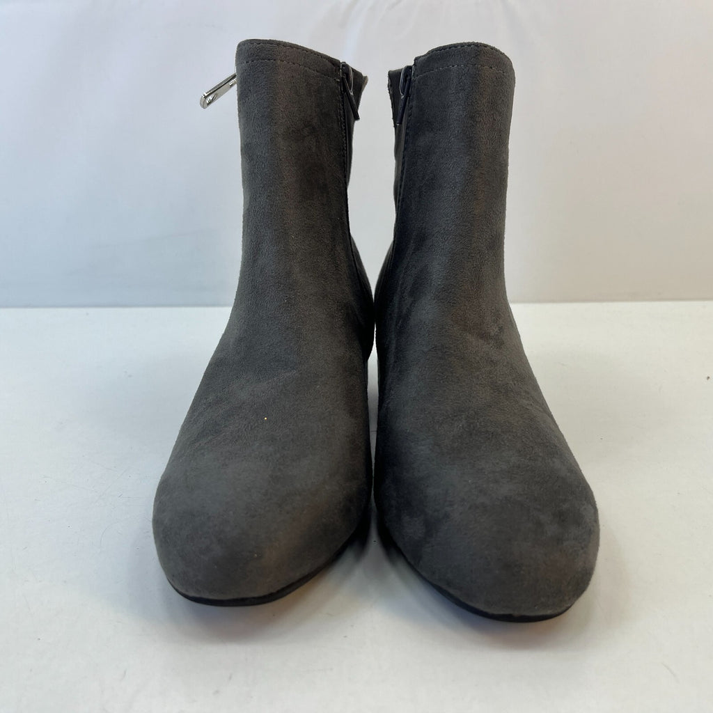 M&S Women’s Vegan Faux Suede Almond Toe Ankle Chelsea Boots Grey UK 5 EU 38