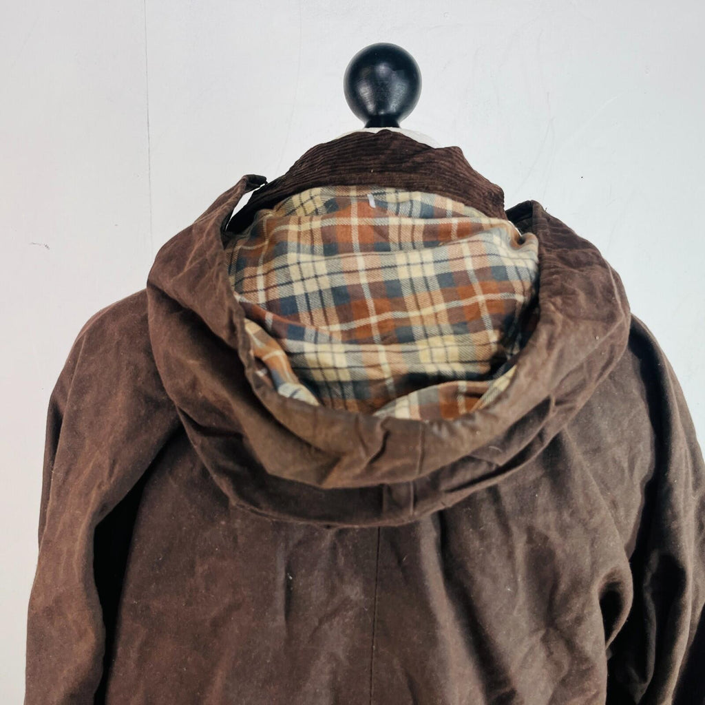 Everdeen Squire Women’s Brown Waxed Cotton Jacket with Hood size XL