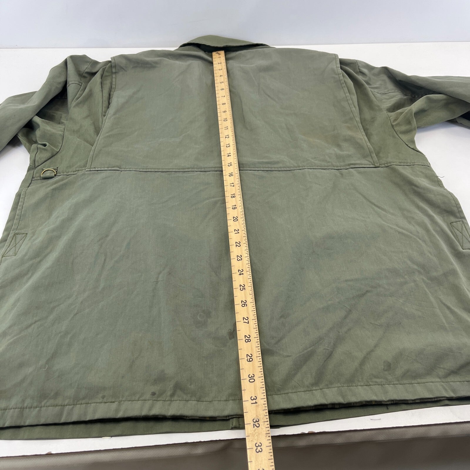Decathlon Cropped Sleeve Shooting Hunting Jacket w/ Poachers Pocket Green UK 2XL