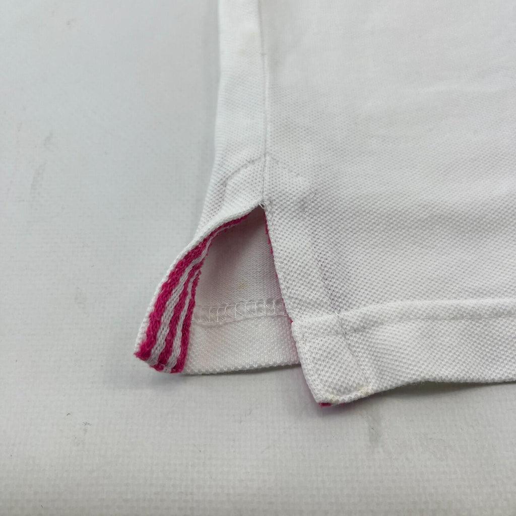 Polo Wear Men's White Polo Shirt Big Pony & Numbered Sleeve size XL Slim