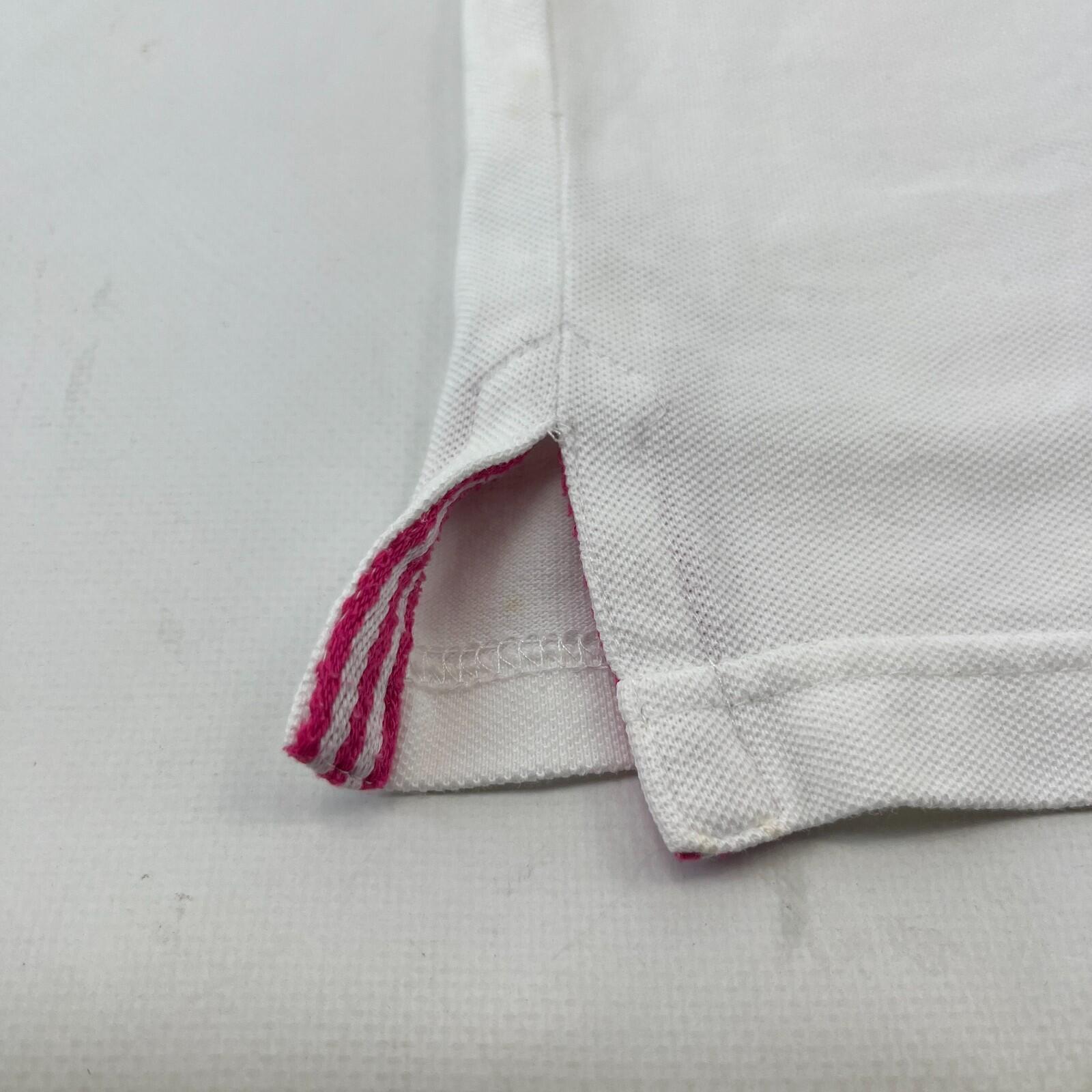 Polo Wear Men's White Polo Shirt Big Pony & Numbered Sleeve size XL Slim