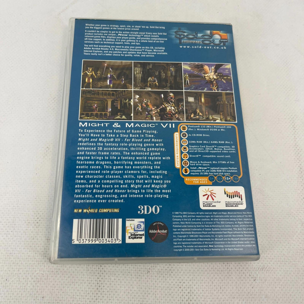 Might and Magic VII: For Blood and Honor Sold Out Windows PC CD-ROM