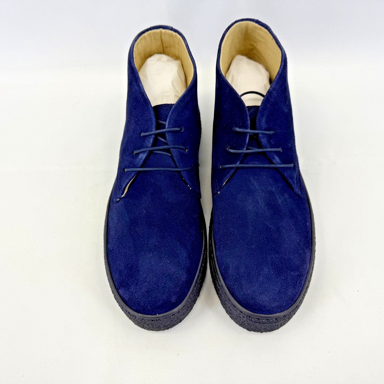 Delicious Junction Bullitt Suede Desert Boots in Dark Navy Blue size UK 7 EU 41