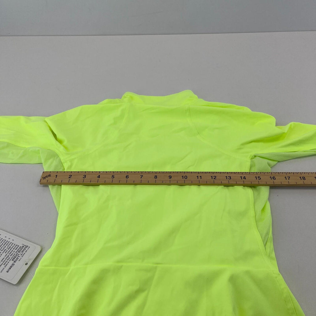 Lululemon Nulux Long Sleeve Tennis Dress Style LW1DQLS Fluoro Yellow UK size 10