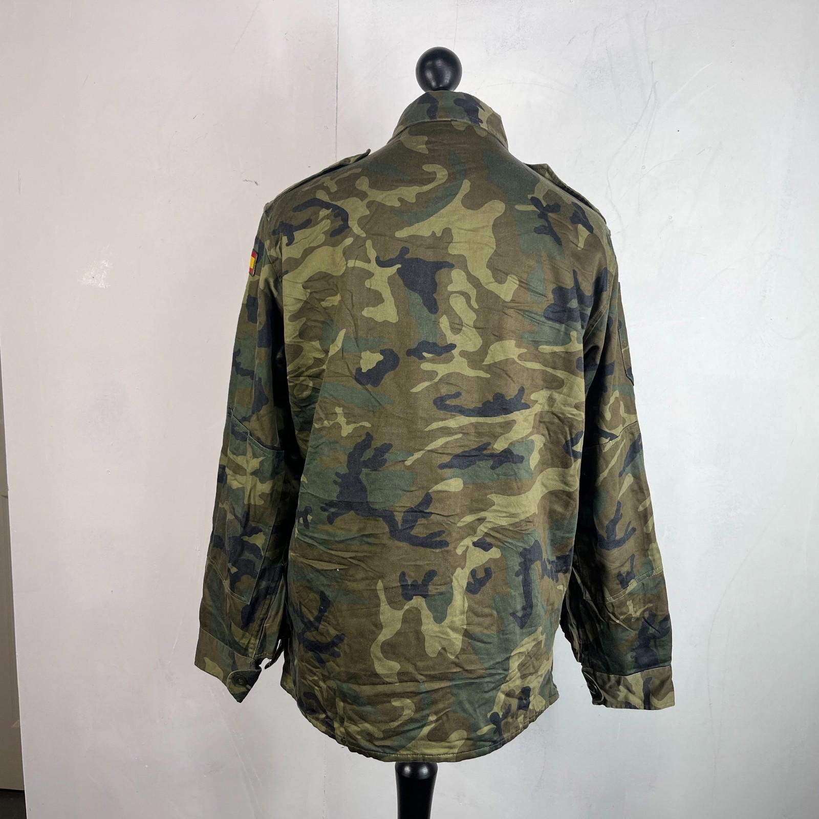Spanish Military Army Issue Thermal Combat Jacket Woodland Camouflage size L