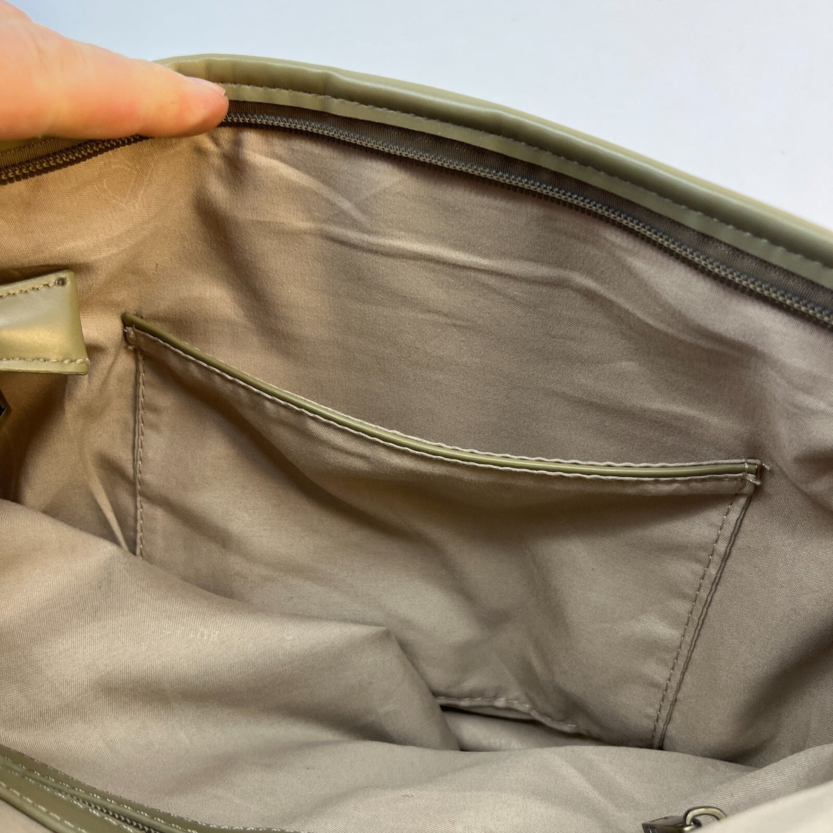 Bulaggi Medium Khaki Green Leather Tote Handbag