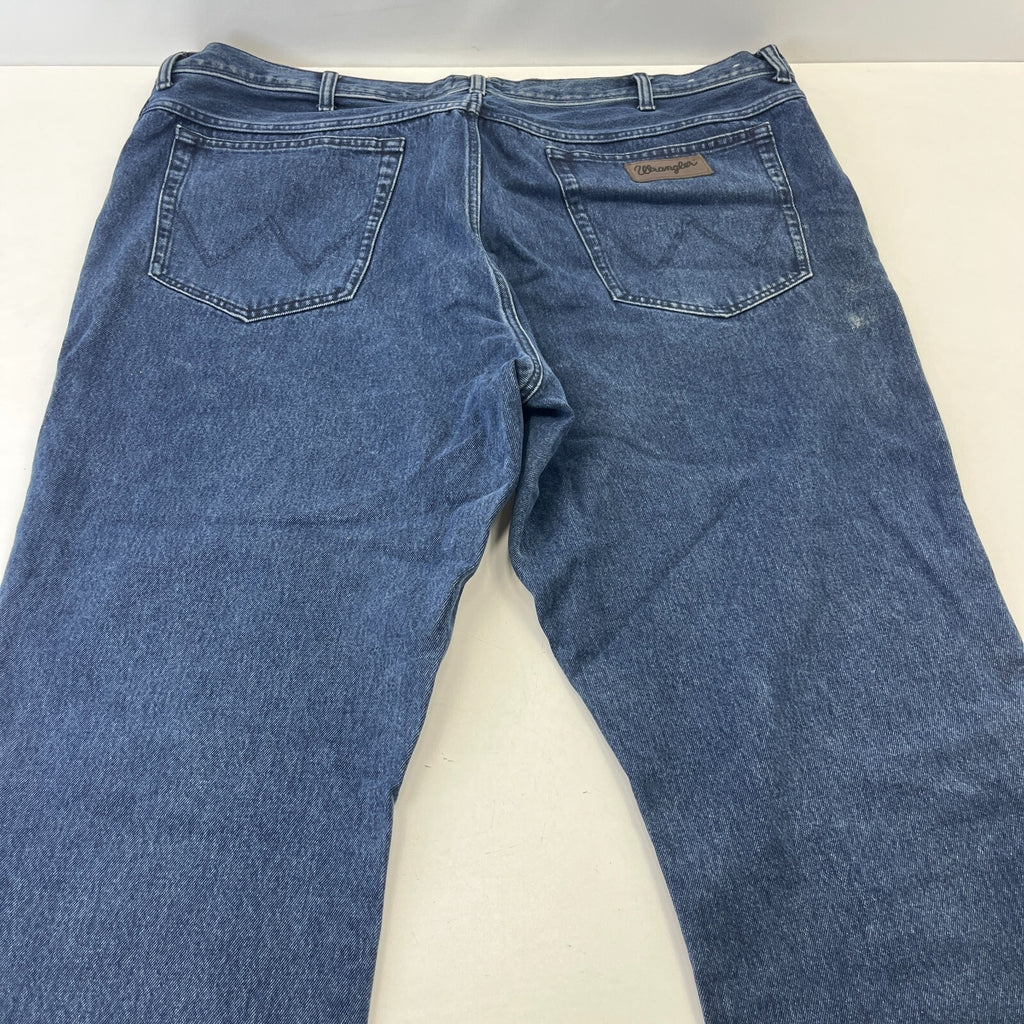 Wrangler Texas Denim Jeans Mid Blue Trousers Straight Leg W48" L34"