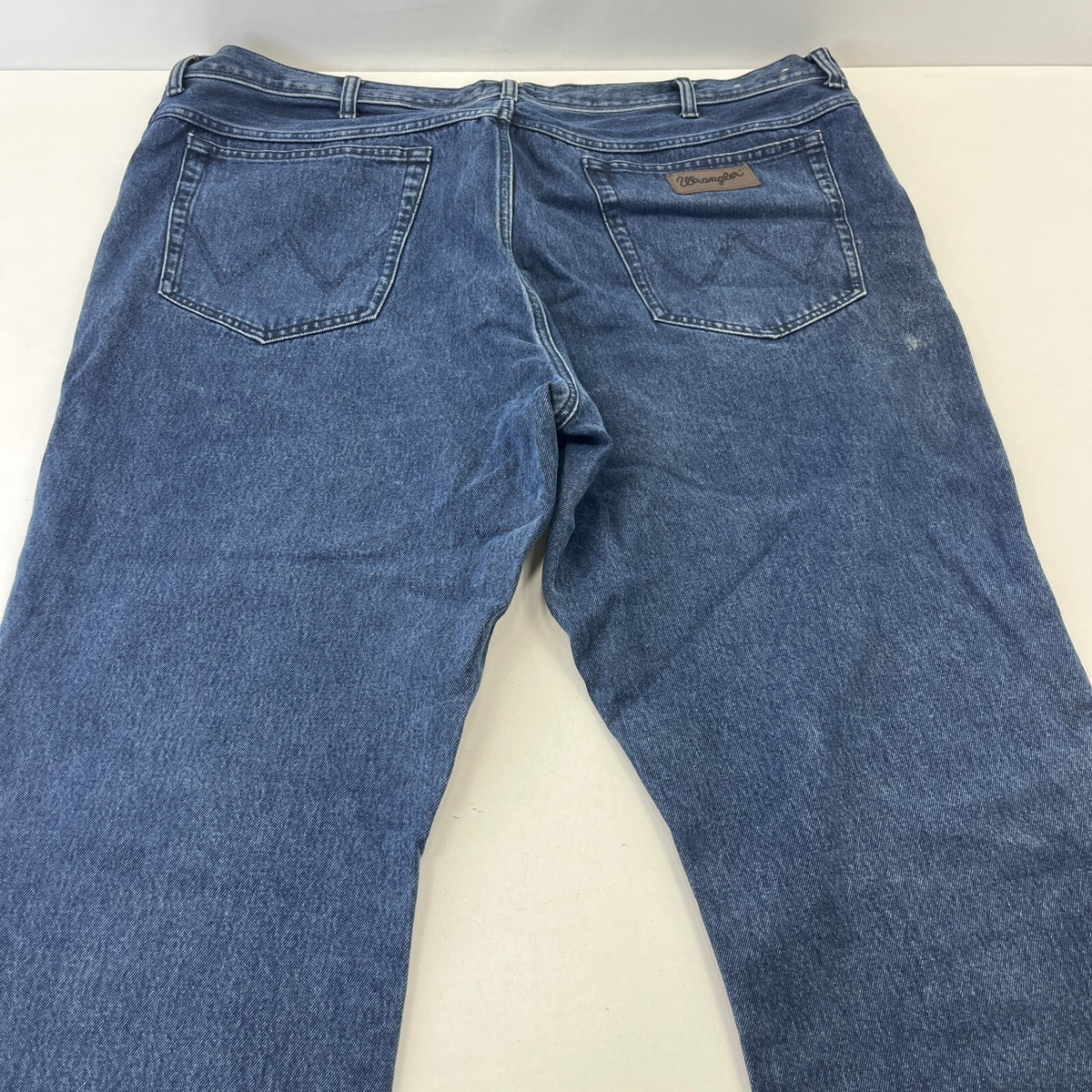 Wrangler Texas Denim Jeans Mid Blue Trousers Straight Leg W48" L34"