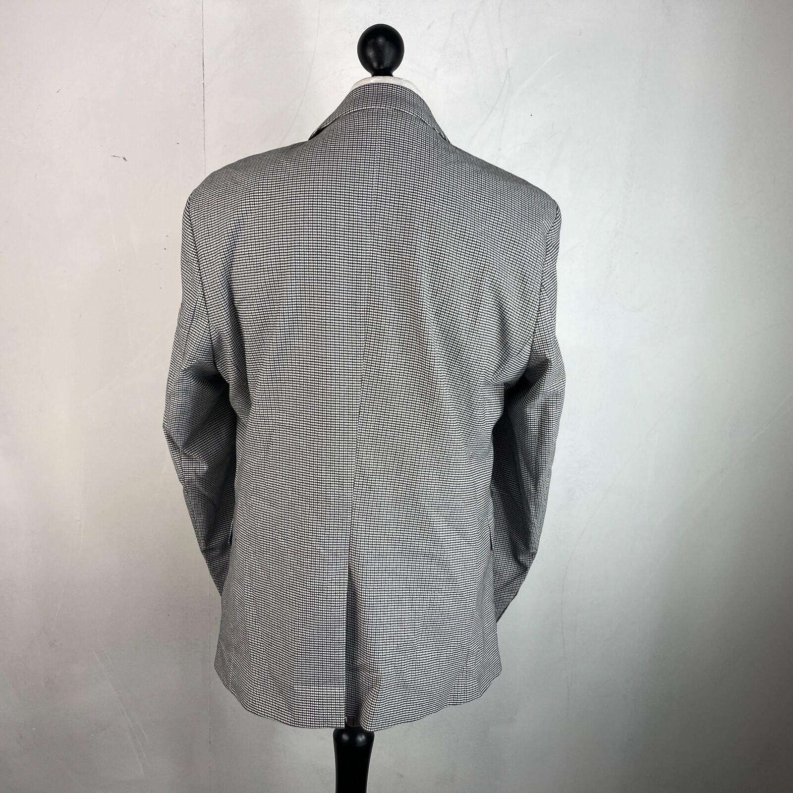 Ben Sherman Men's Black & White Houndstooth Blazer Jacket Men's size 44R
