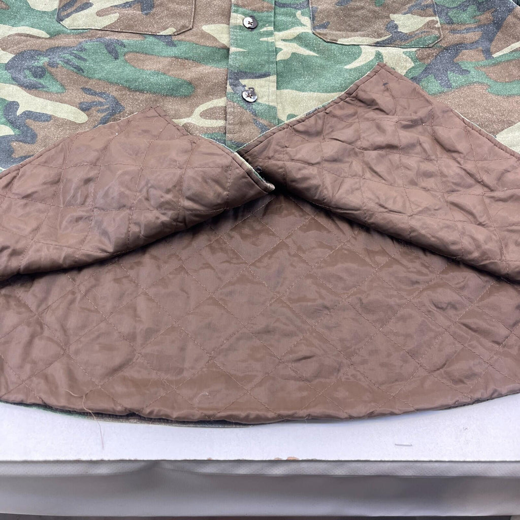 Fieldmaster Men's Insulated Flannel Shirt Green Camo size XL Hunting Outdoors