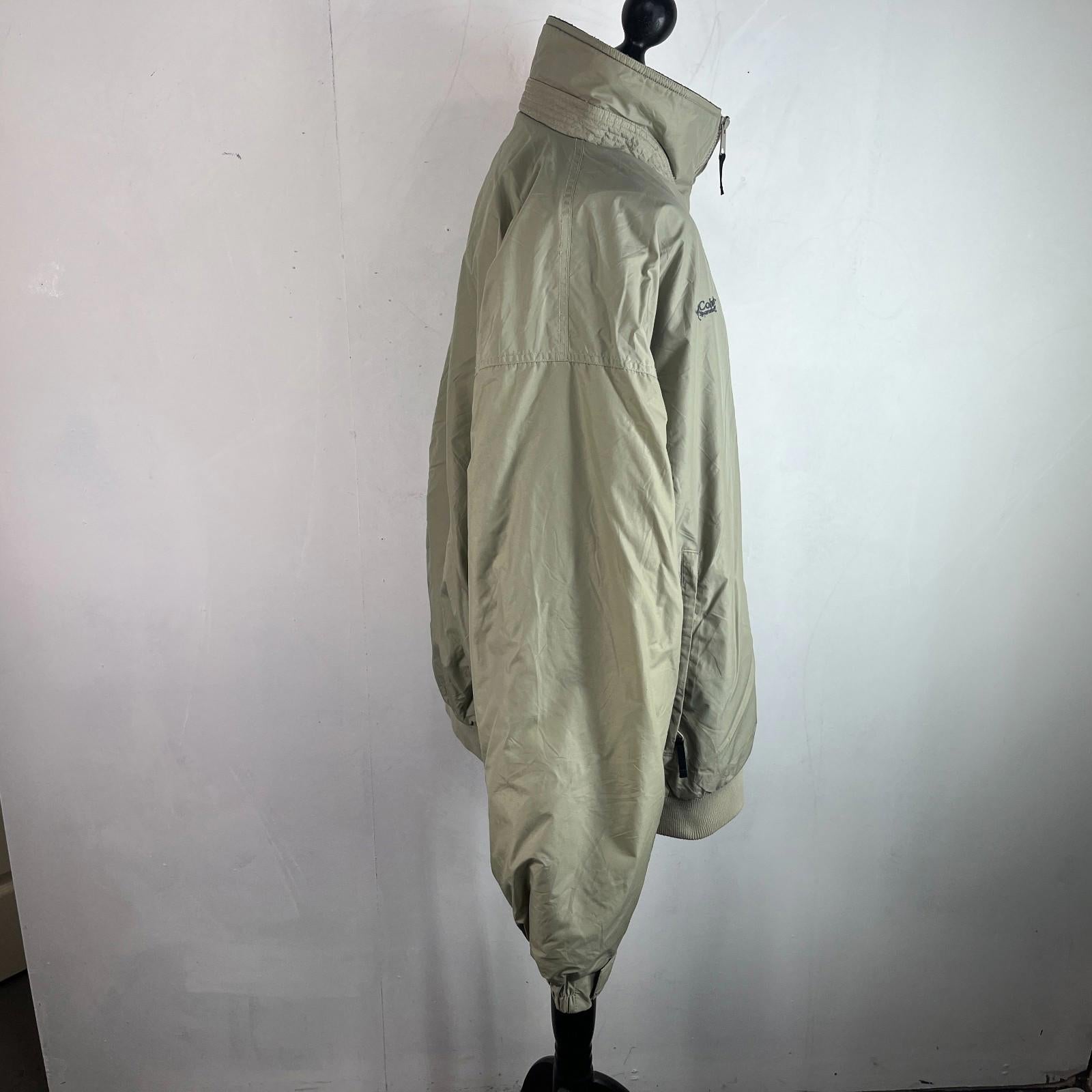 Columbia Men's Bomber Jacket Beige Fleece Lined Warm Casual US size 2XL - UK 3XL