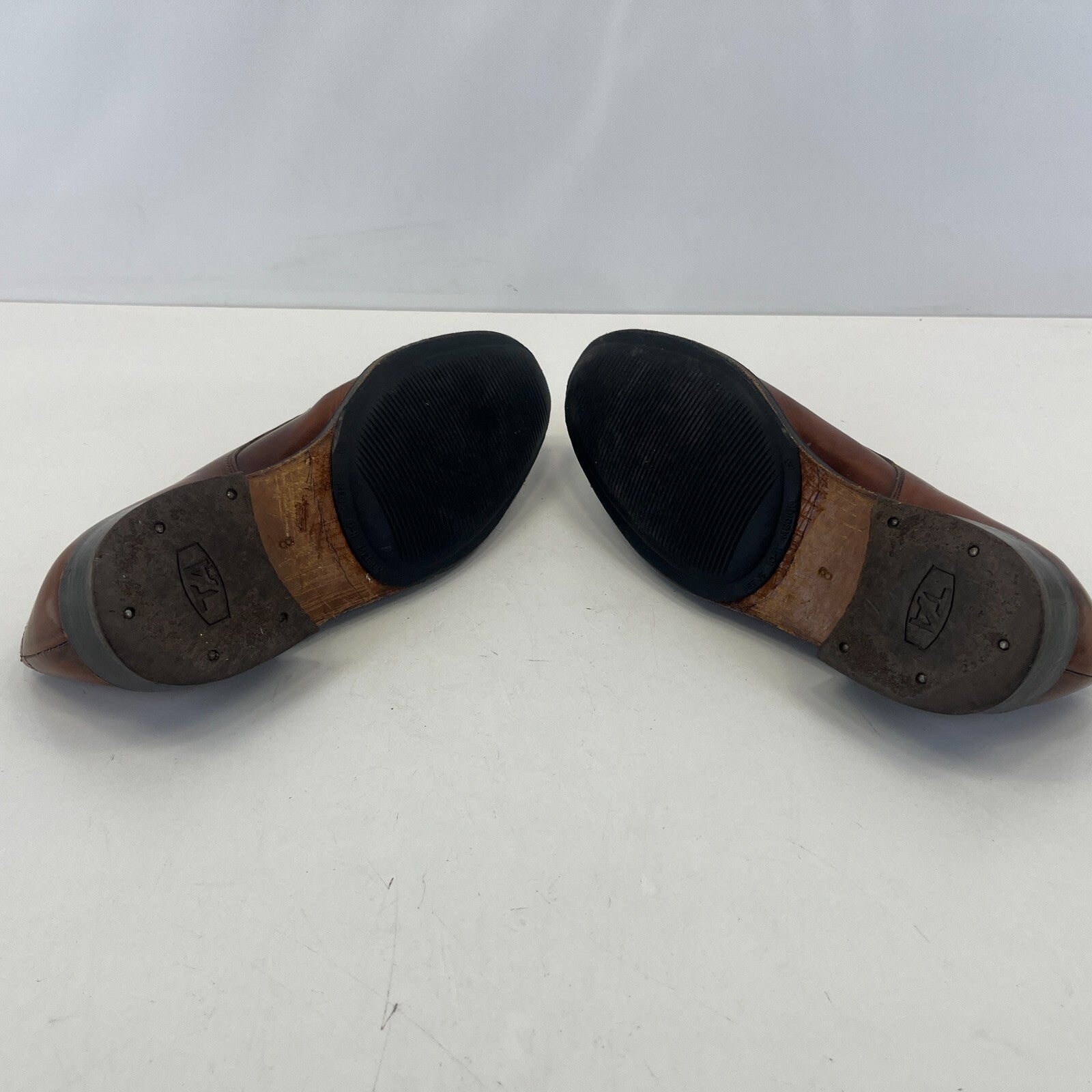 Sajoma Men's Leather Oxford Loafers Dress Shoes Brown size UK 8 Made in Portugal