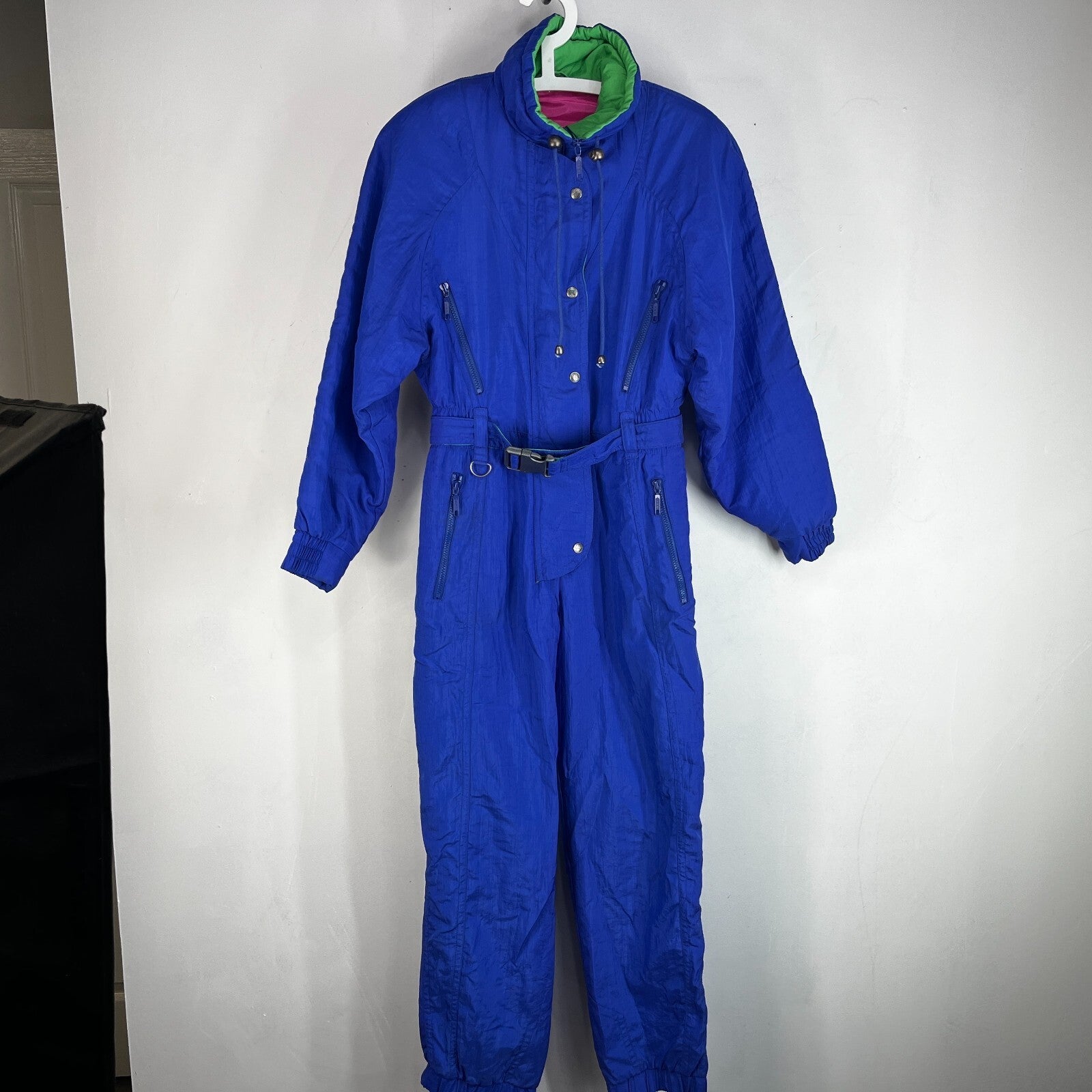 Vintage St Michael Women's Blue Snow Ski Suit One Piece size 12 - Near Mint