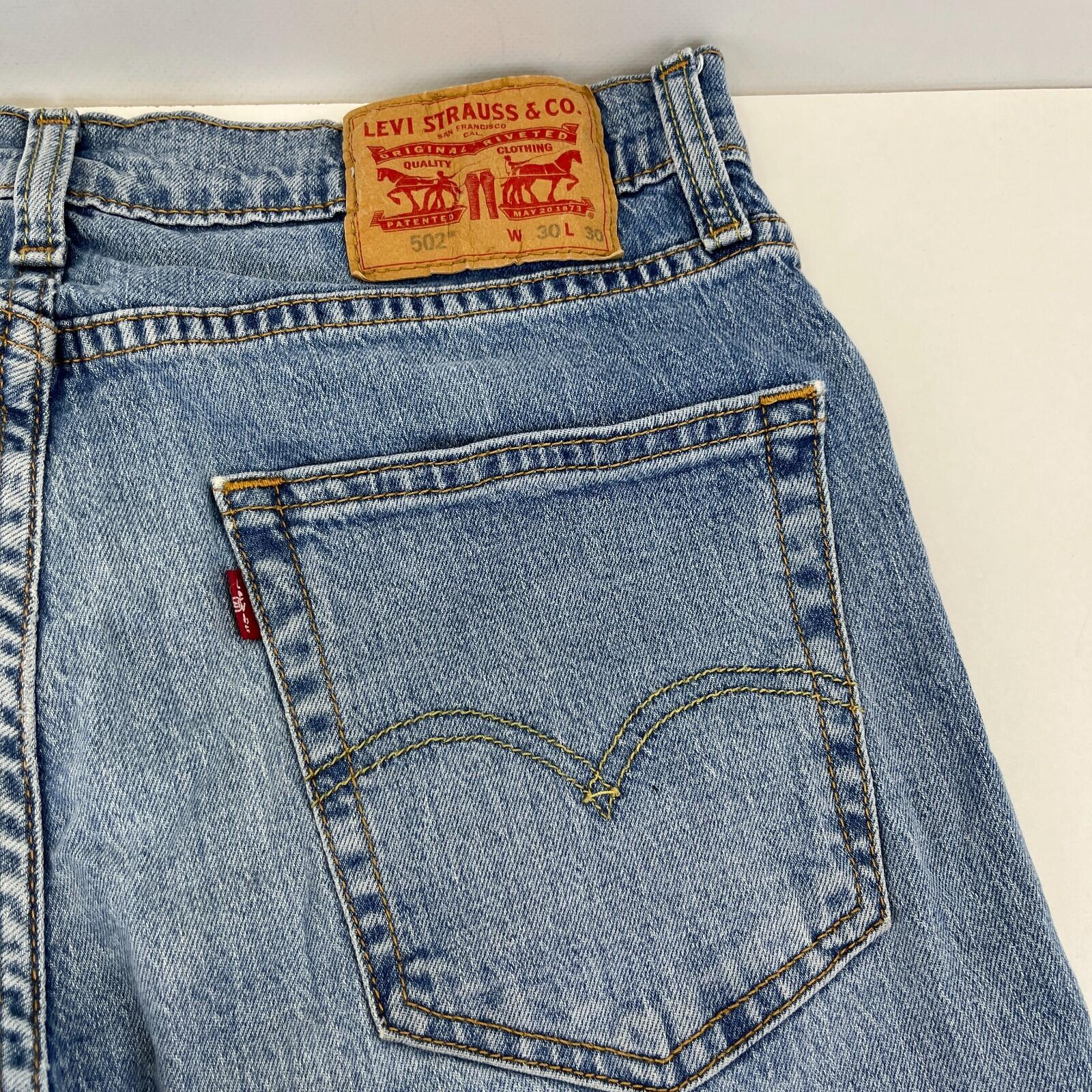 Levi's 502 Tapered Regular Stretch Denim Jeans in Blue Men's Size W30" L30"