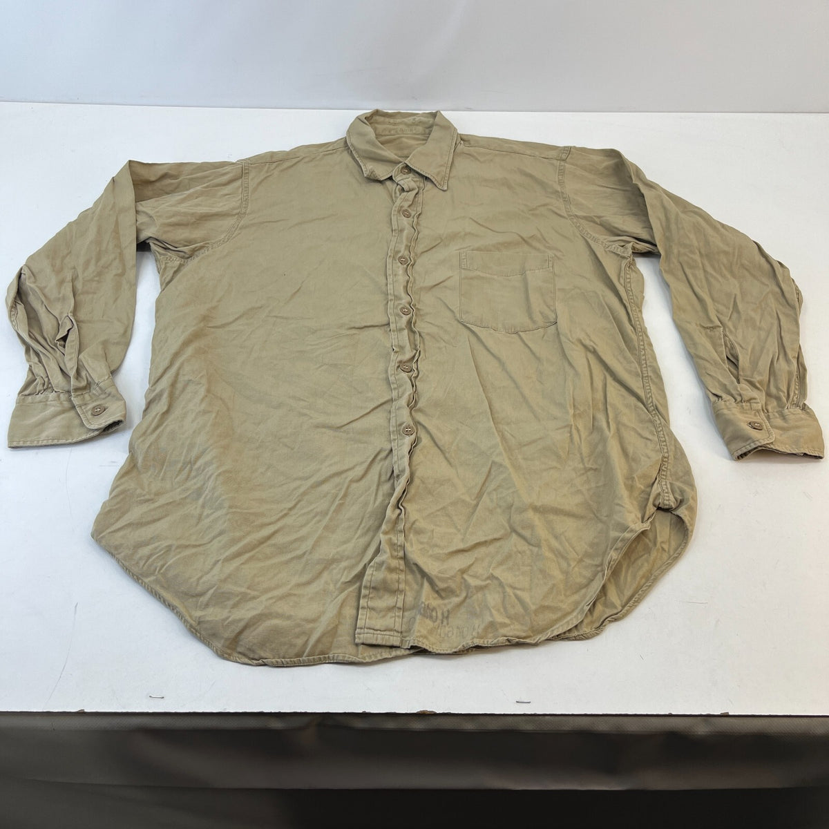 Vintage US Marines USMC Heavy Twill Workwear Shirt Long Sleeve Military size L