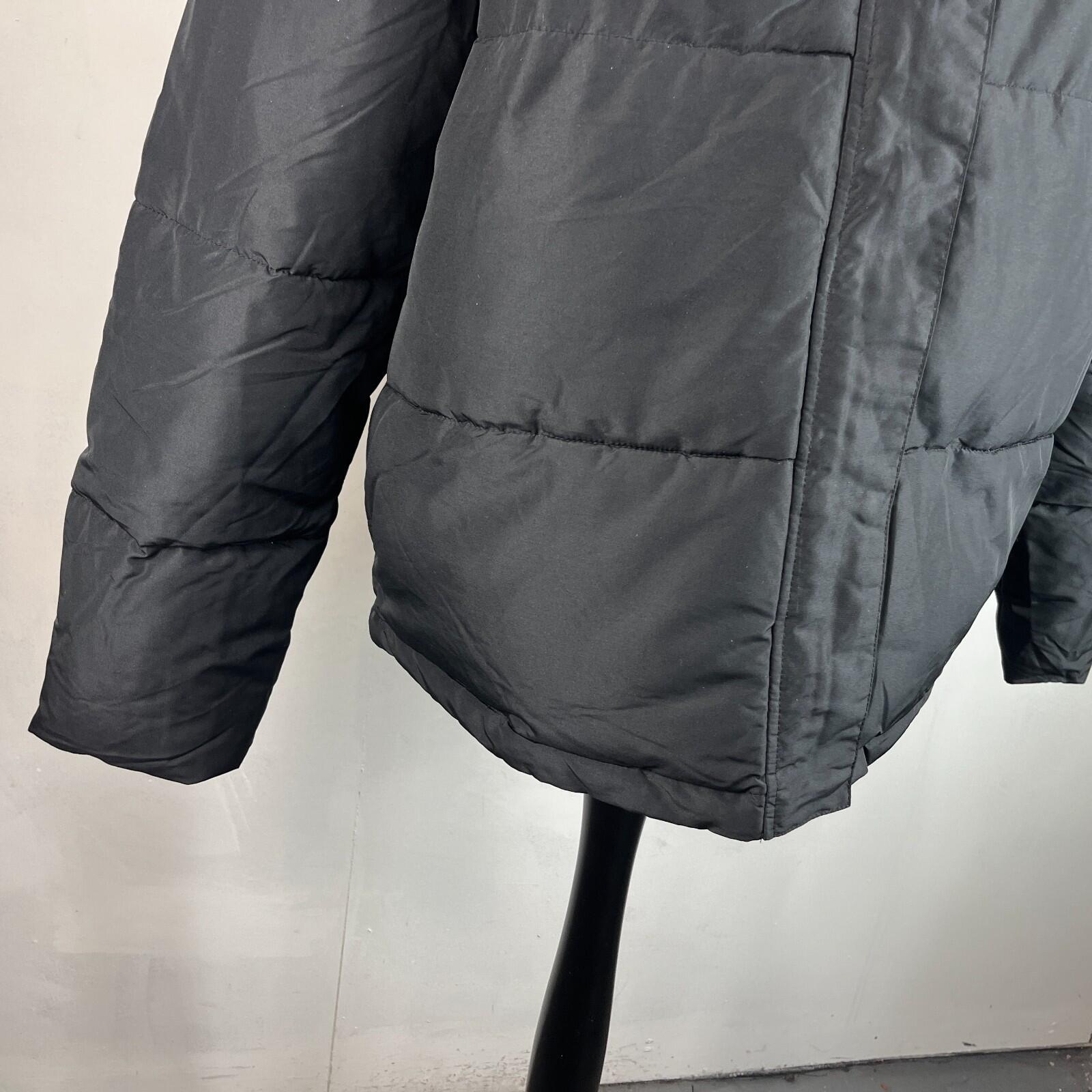Ellesse Womens Hooded Quilted Padded Puffer Jacket in Black UK 16 - Near Mint