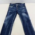 DSquared2 S74LB1010 Original Straight Fit Jeans size 46 W32" L29" Blue Distress
