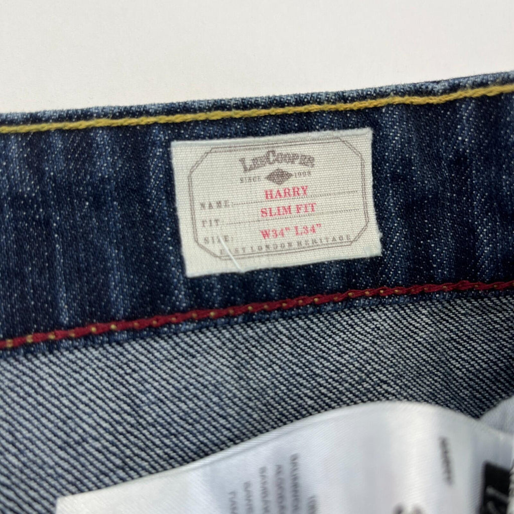 Lee Cooper Harry Jeans Men’s Blue Denim Straight Leg W34 *L30