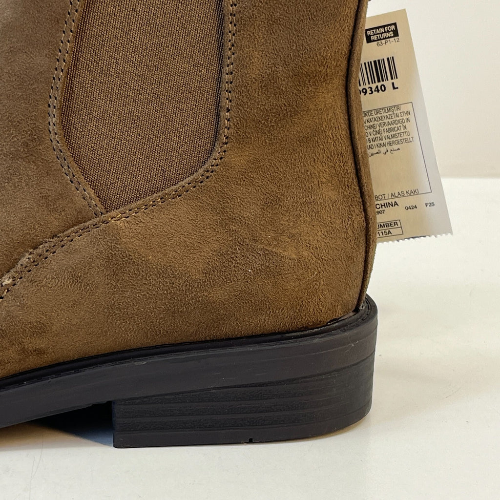 M&S Women’s Vegan Faux Suede Almond Toe Ankle Chelsea Boots Brown UK 5 EU 38