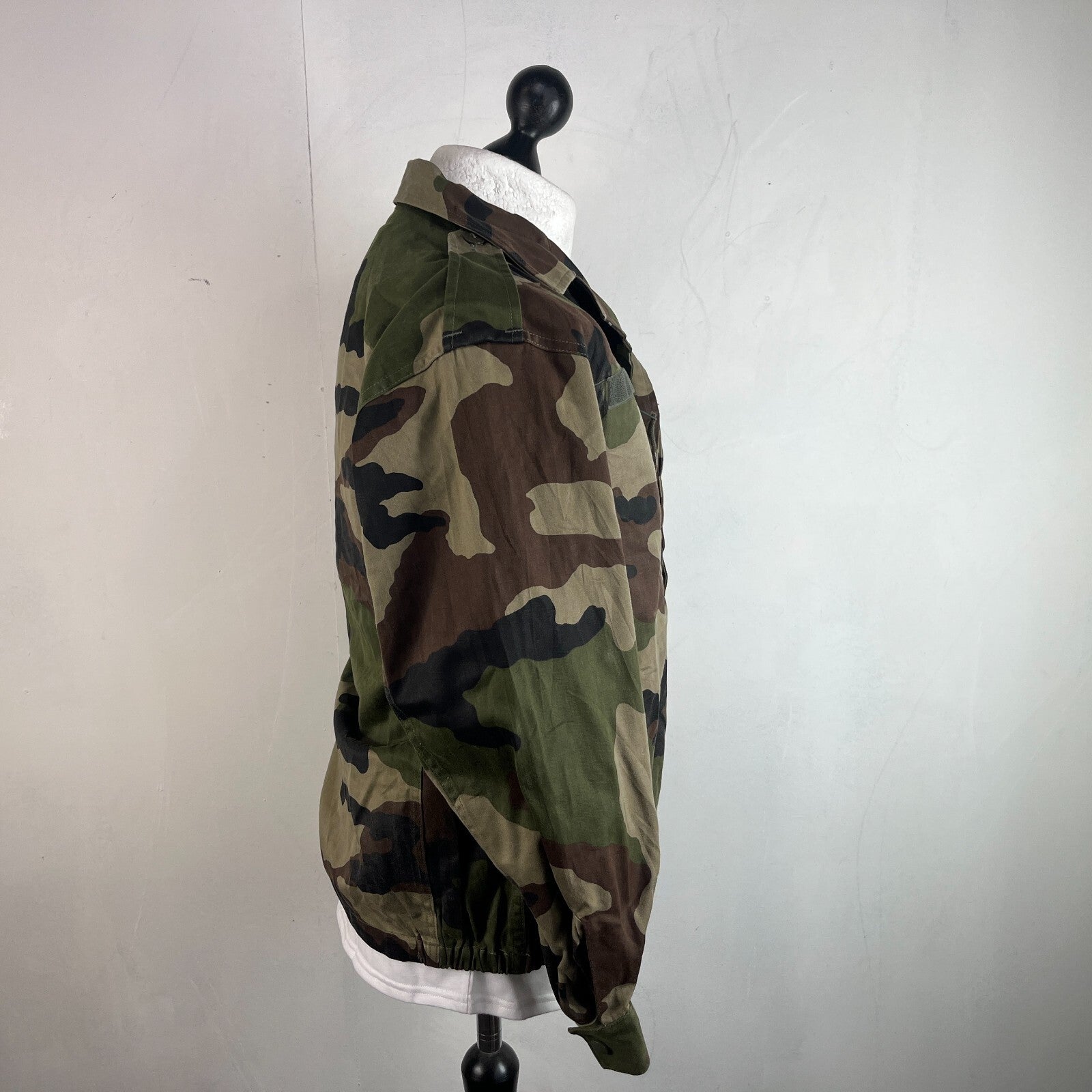 Vintage French Army Bomber Jacket Camo size 96C (M) Chore Military Utility Men
