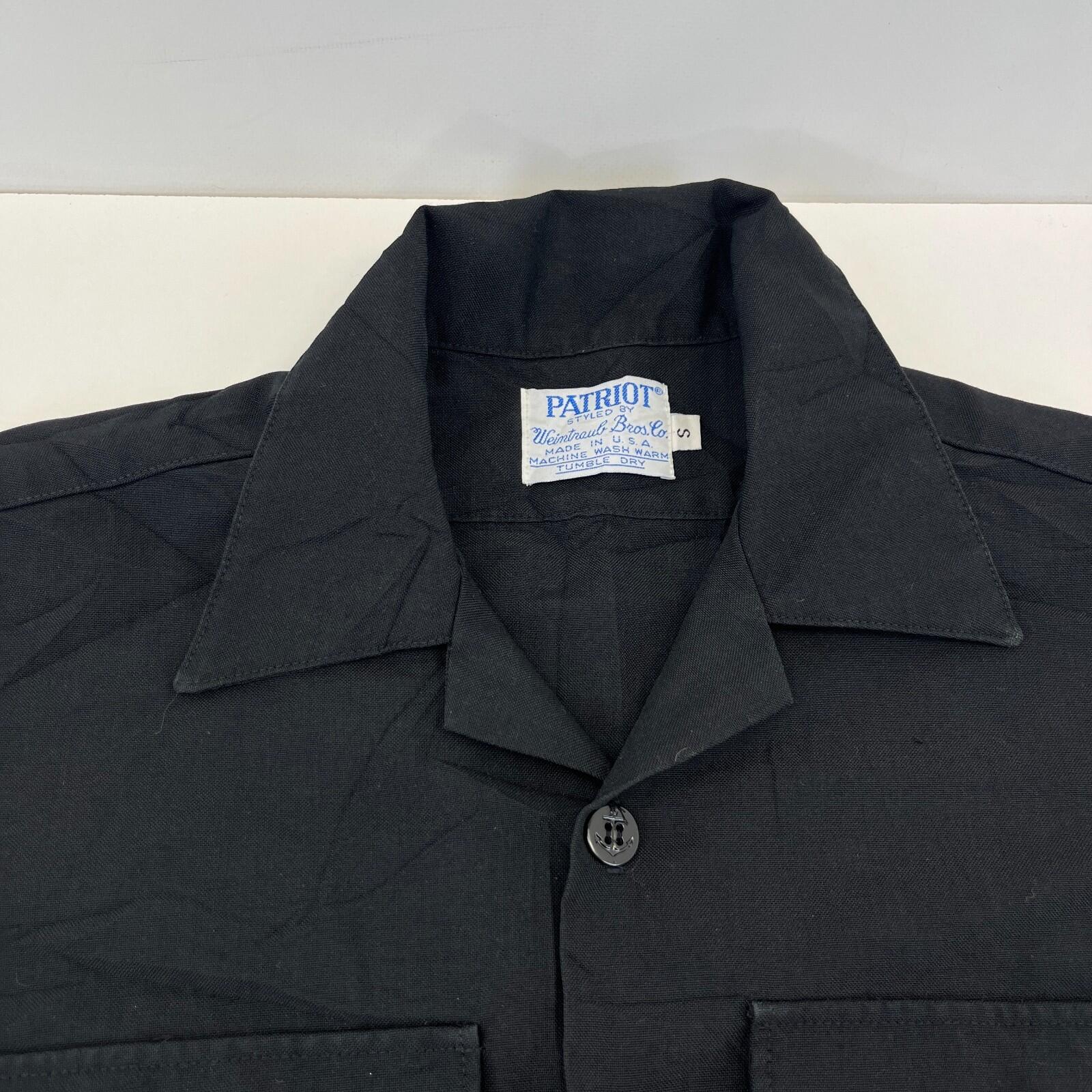 Patriot US Navy Dress Shirt in Black - US size Small Short Sleeve