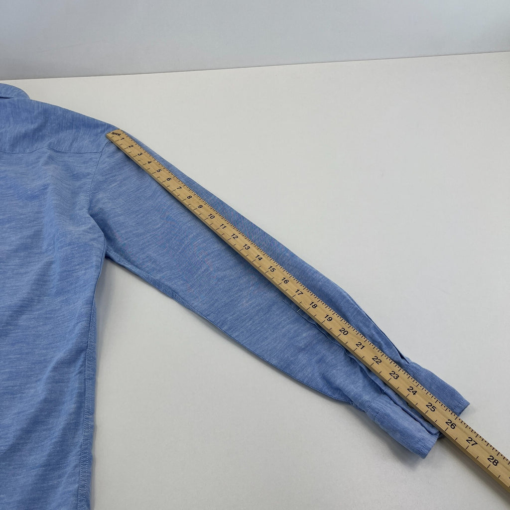 Hugo Boss Dress Shirt 100% Cotton Denim size Medium Slim Fit