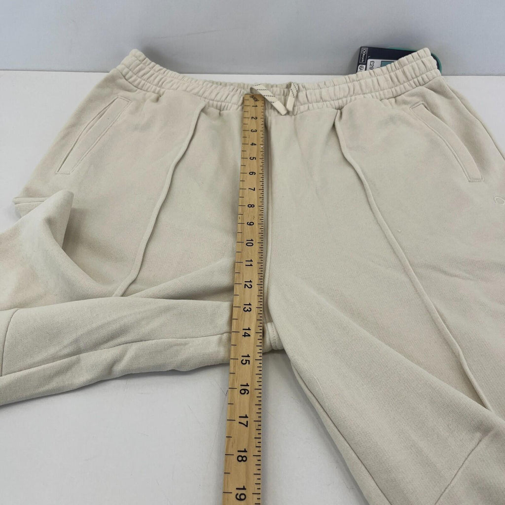 M&S Ladies Goodmove Parachute Joggers Cuffed Trousers Pants Cream UK size 14 New