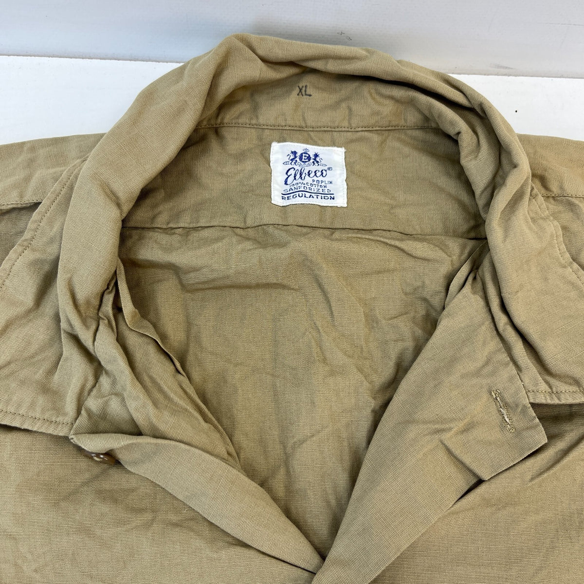 Vintage Elbeco US Marines USMC Workwear Twill Shirt Short Sleeve Military XL