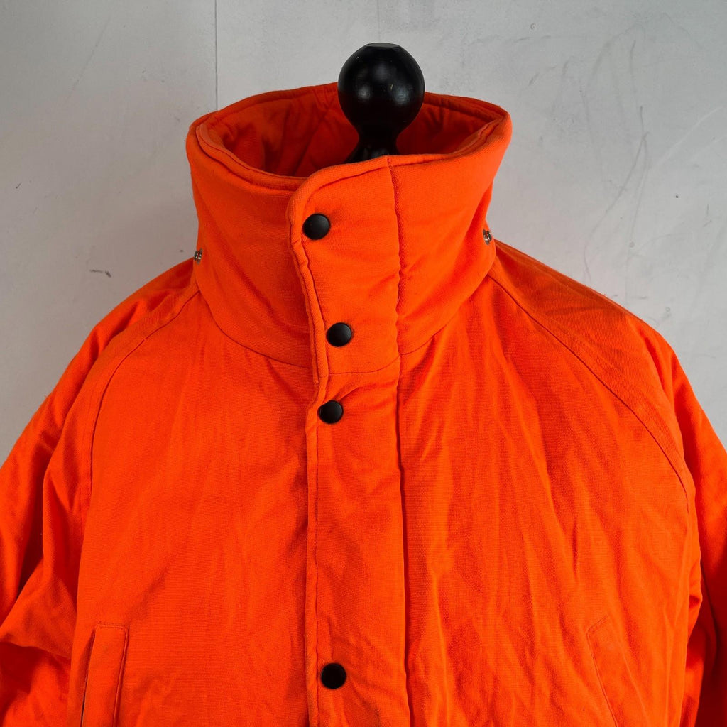 Johnson USA Thermal Quilted Chore Jacket Bright Orange US size XL