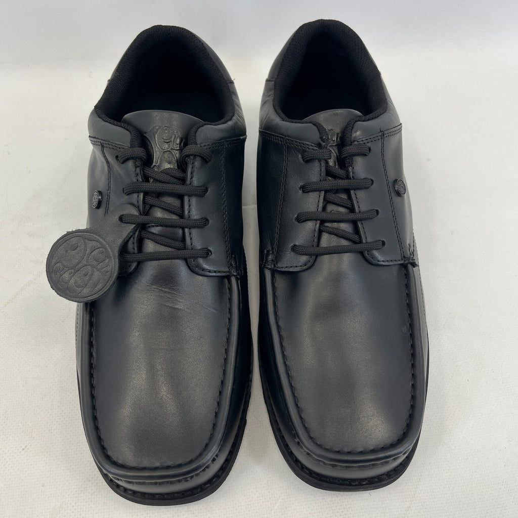 Pretty Green Harrow Lace Up Shoes Moccasin Loafers Men's Black Leather size 9.5