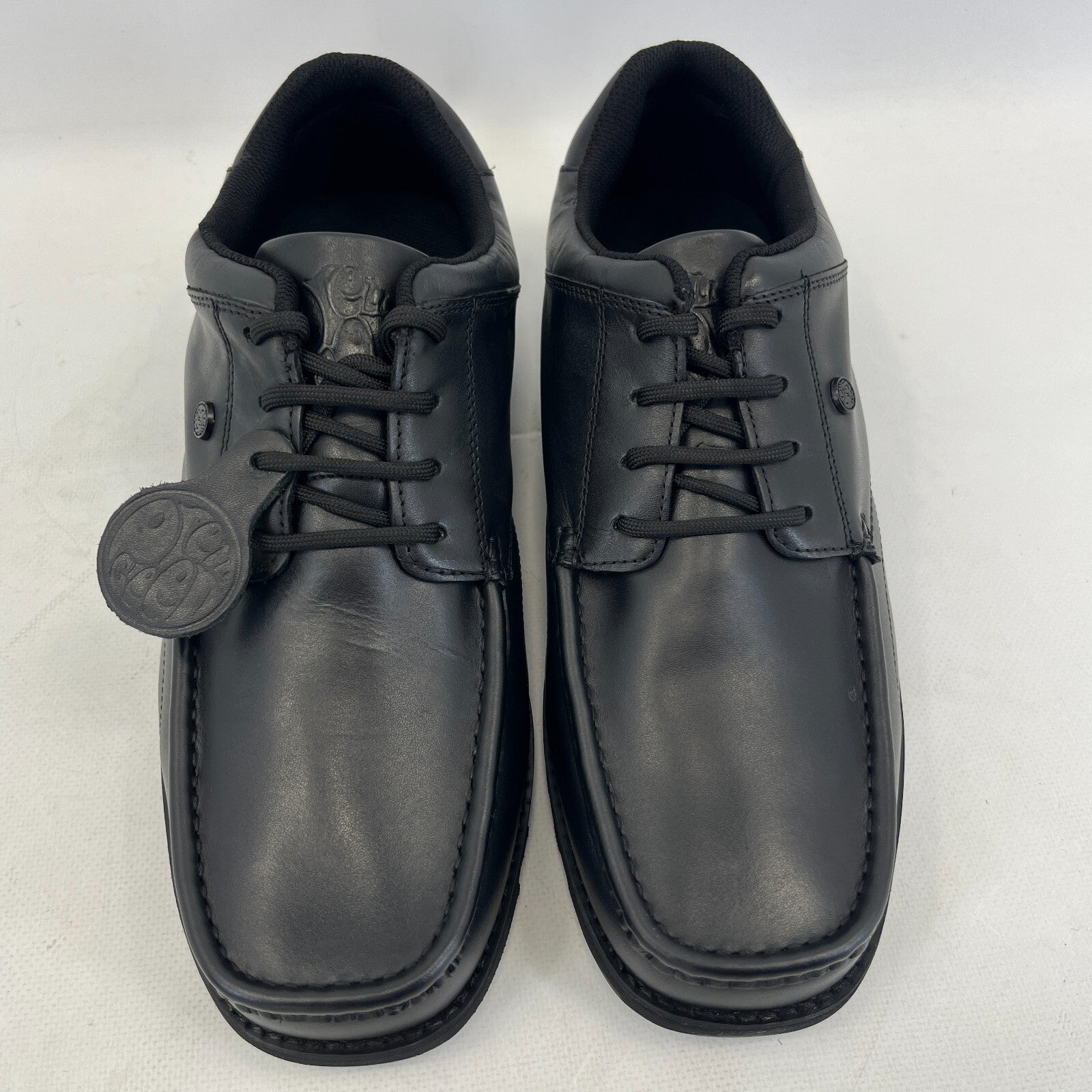 Pretty Green Harrow Lace Up Shoes Moccasin Loafers Men's Black Leather size 9.5