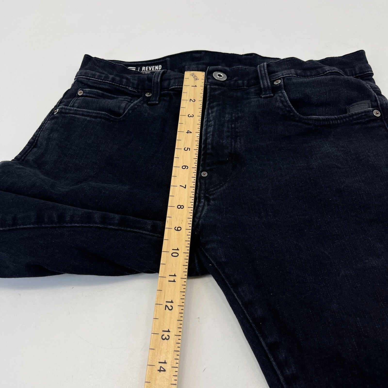 Men’s G-Star Raw Revend Skinny Dark Black Jeans W32" L30"