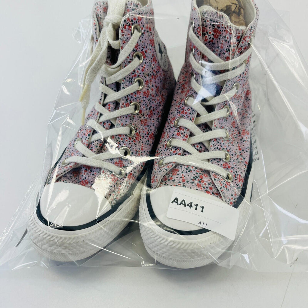 Converse All Star Chuck Taylor Hi-Top Pink Floral Womens Trainers UK size 3.5