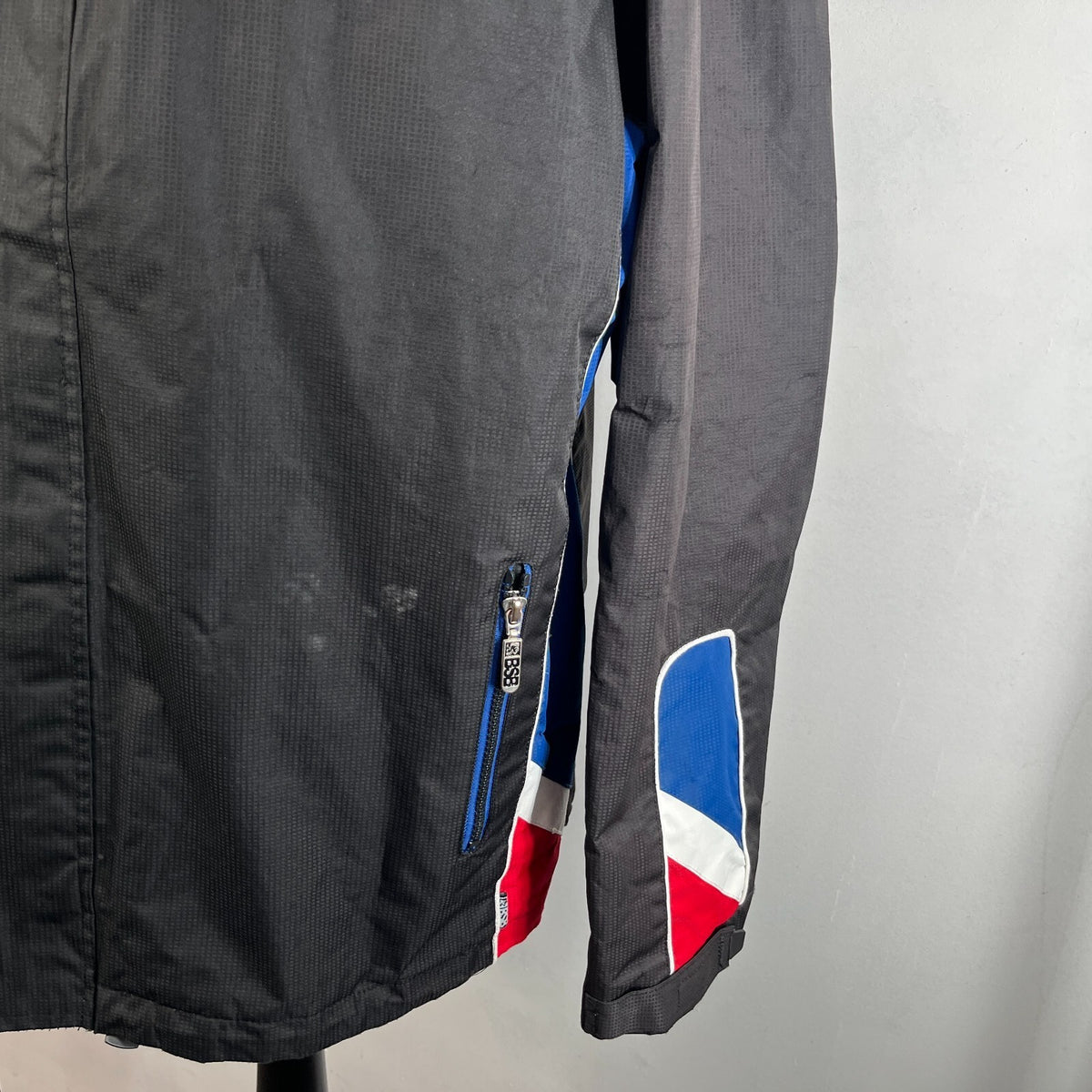 Men's British Superbikes Jacket Black Waterproof Coat with Stow Hood size 2XL