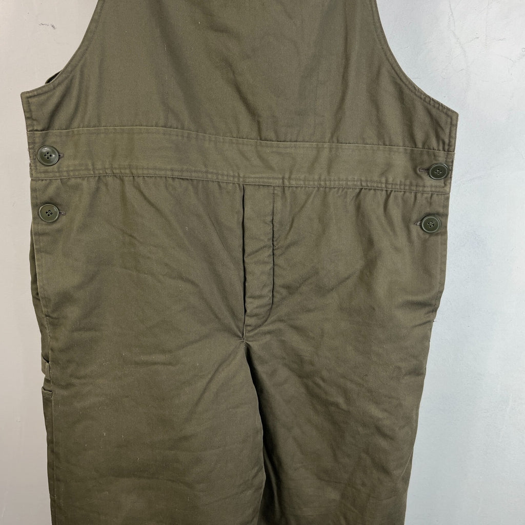 West Side Quilted Workwear Dungarees Green Overalls Bib & Brace size 54 Farmer