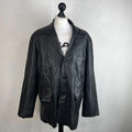 Calculus London Men's Soft Leather Jacket in Black size 2XL