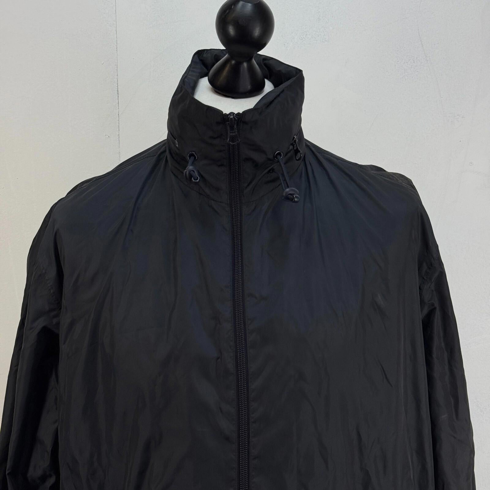 Original Puffa Pack-Away Jacket Pack-a-Mac with Stow-Hood Black size Medium
