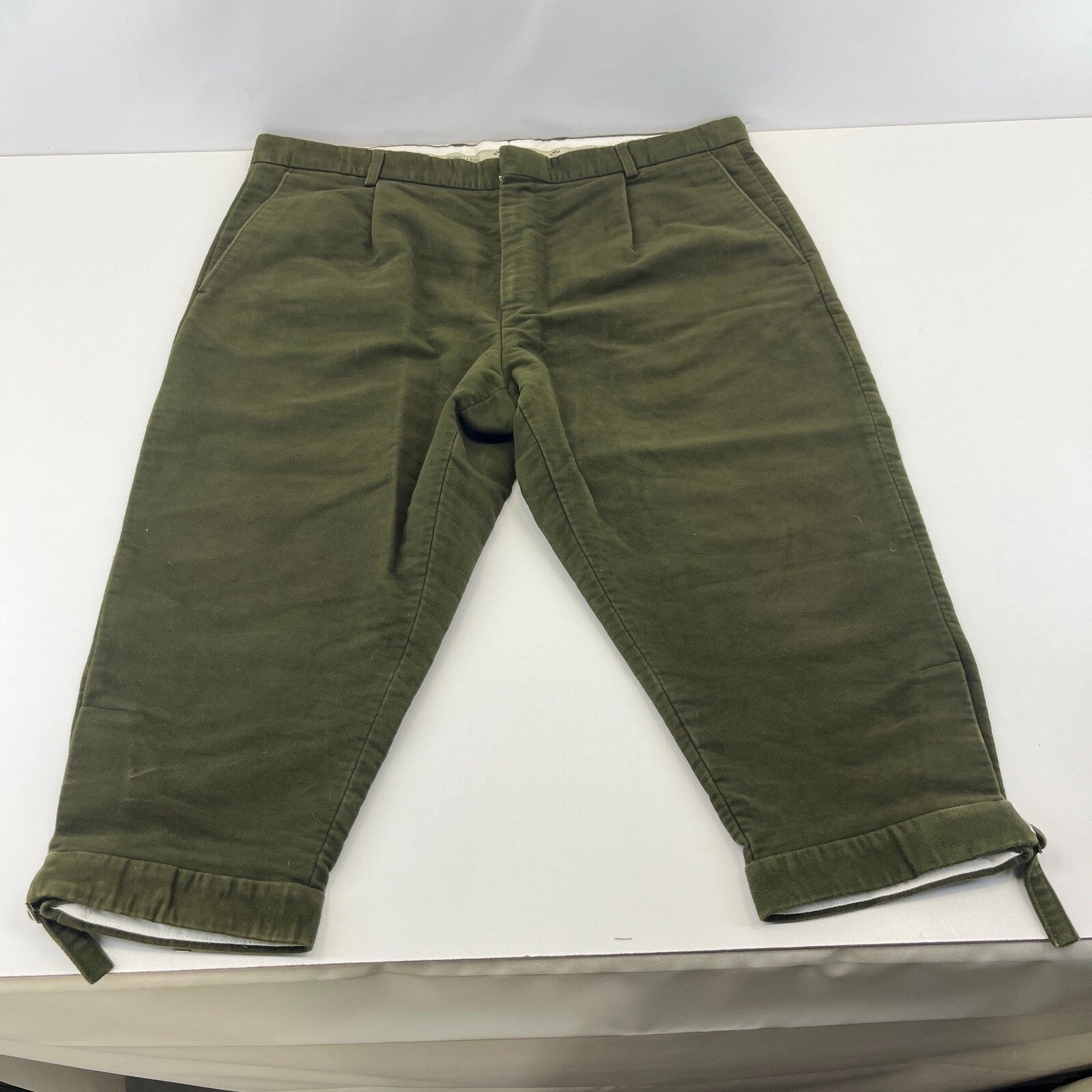 Hoggs Of Fife Breeks Mens W42" Green Olive Hunting Shooting Plus Fours Moleskin