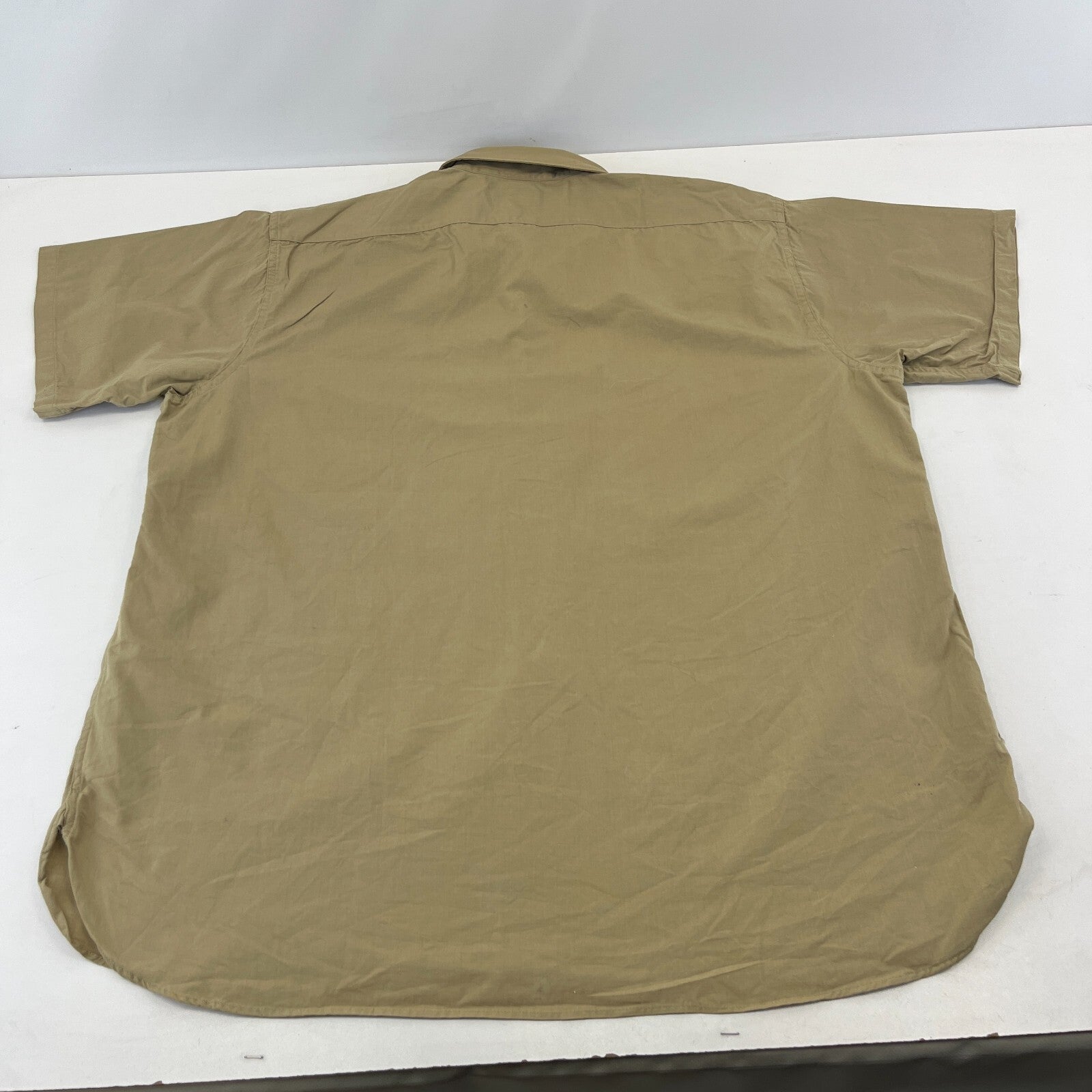 Vintage Elbeco Reeves Khaki Sanforized Poplin Workwear Shirt US Military XL