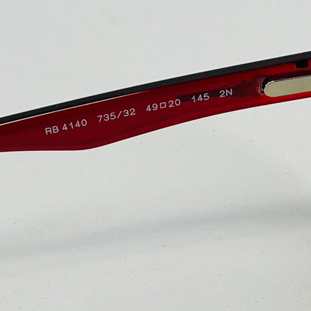 Ray-Ban RB4140 735/32 49/20 145 2N Sunglasses in Red Rubin 49mm Lenses - New