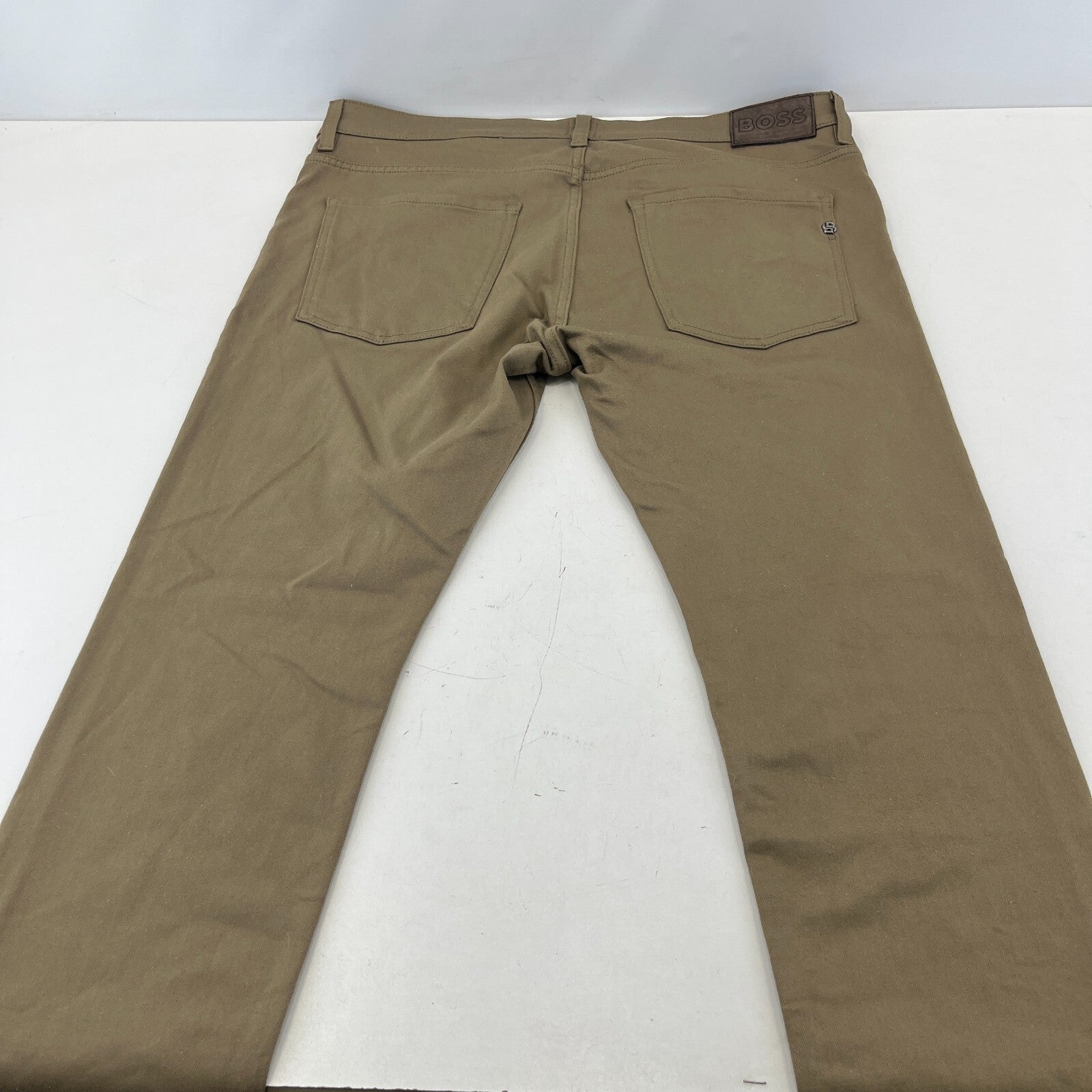 Hugo Boss Delaware Men's Jeans Slim Tapered W36" L32" Tan Brown Stretch