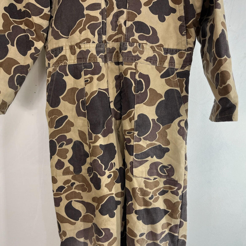 Walls Kids Quilted Overalls US Youth size 12 Brown Beige Camo