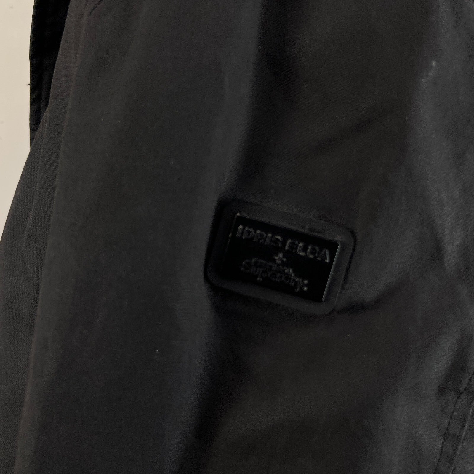 Superdry Idris Elba The Director Raincoat Jacket w/ Removable Hood Black size M