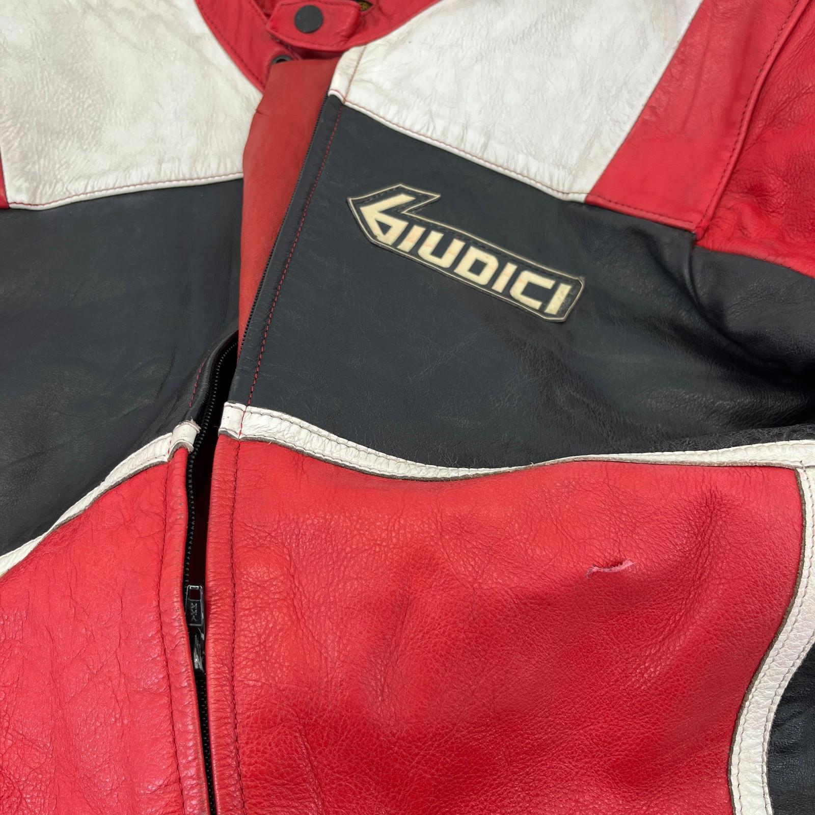Rare Vtg Biudici 2 Piece Mens Leather Motorcycle Suit EU size Jacket 52 Trs 50