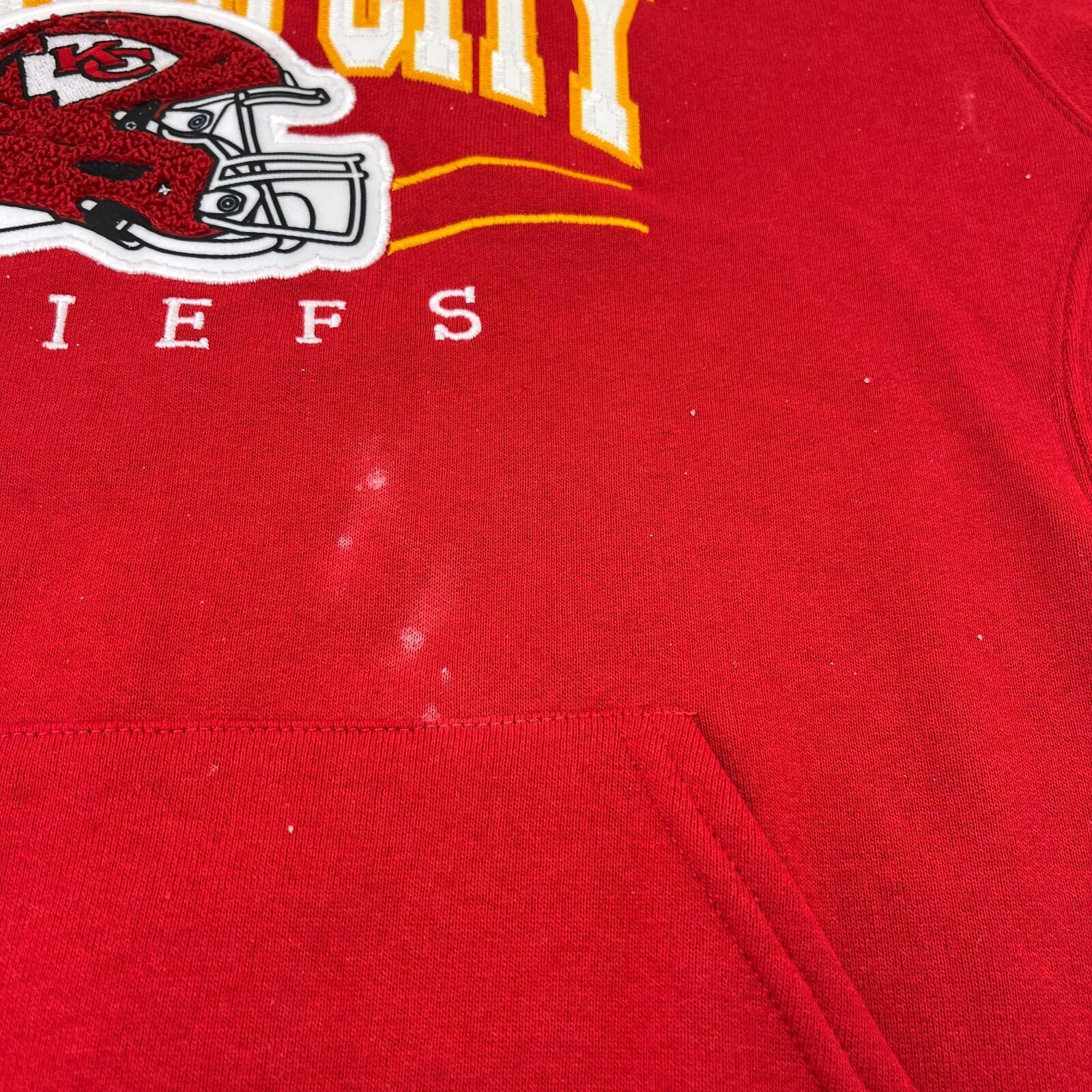 NFL Kansas City Chiefs Red Hoodie Pullover Jumper size Large - New - See Details