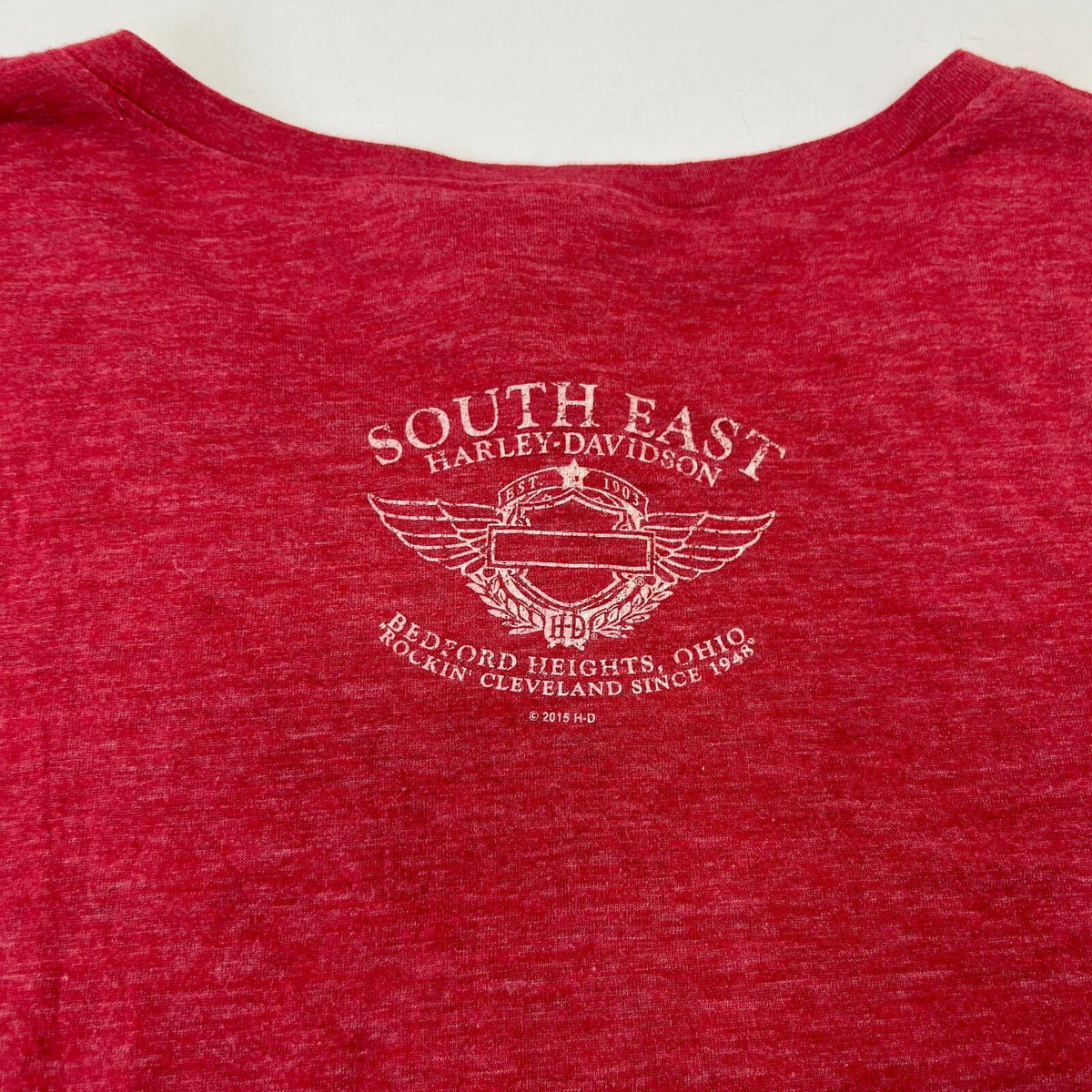 Harley Davidson Vintage Women's T-Shirt 1990’s Red with Spellout size Large