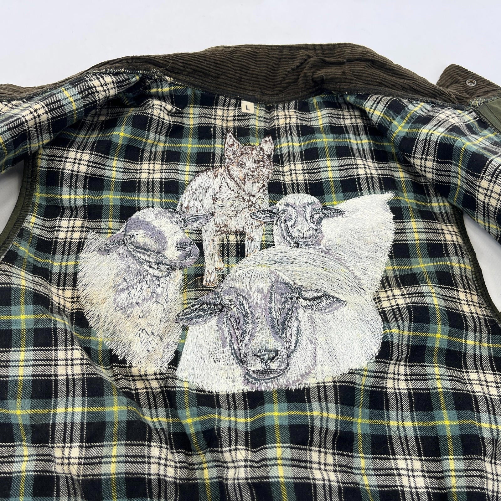 Argyll Women's Wax Waterproof Gilet Embroidered Vest in Green size Large - VGC