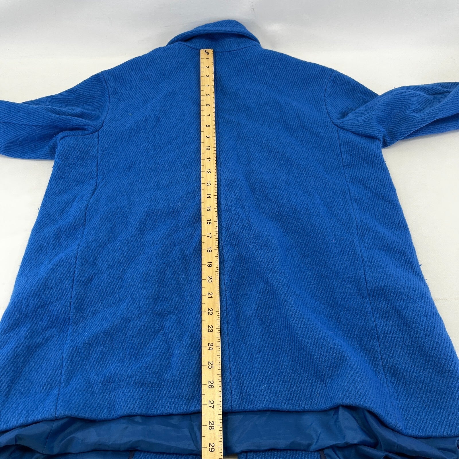 Hobbs Royal Blue Wool Blend Coat Jacket size 16 Single Button Front