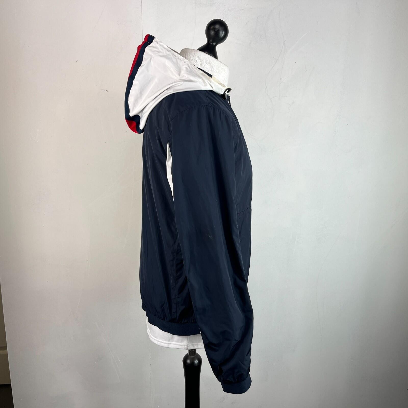 Tommy Hilfiger Waterproof Windproof Hooded Jacket Windbreaker size S Black/White